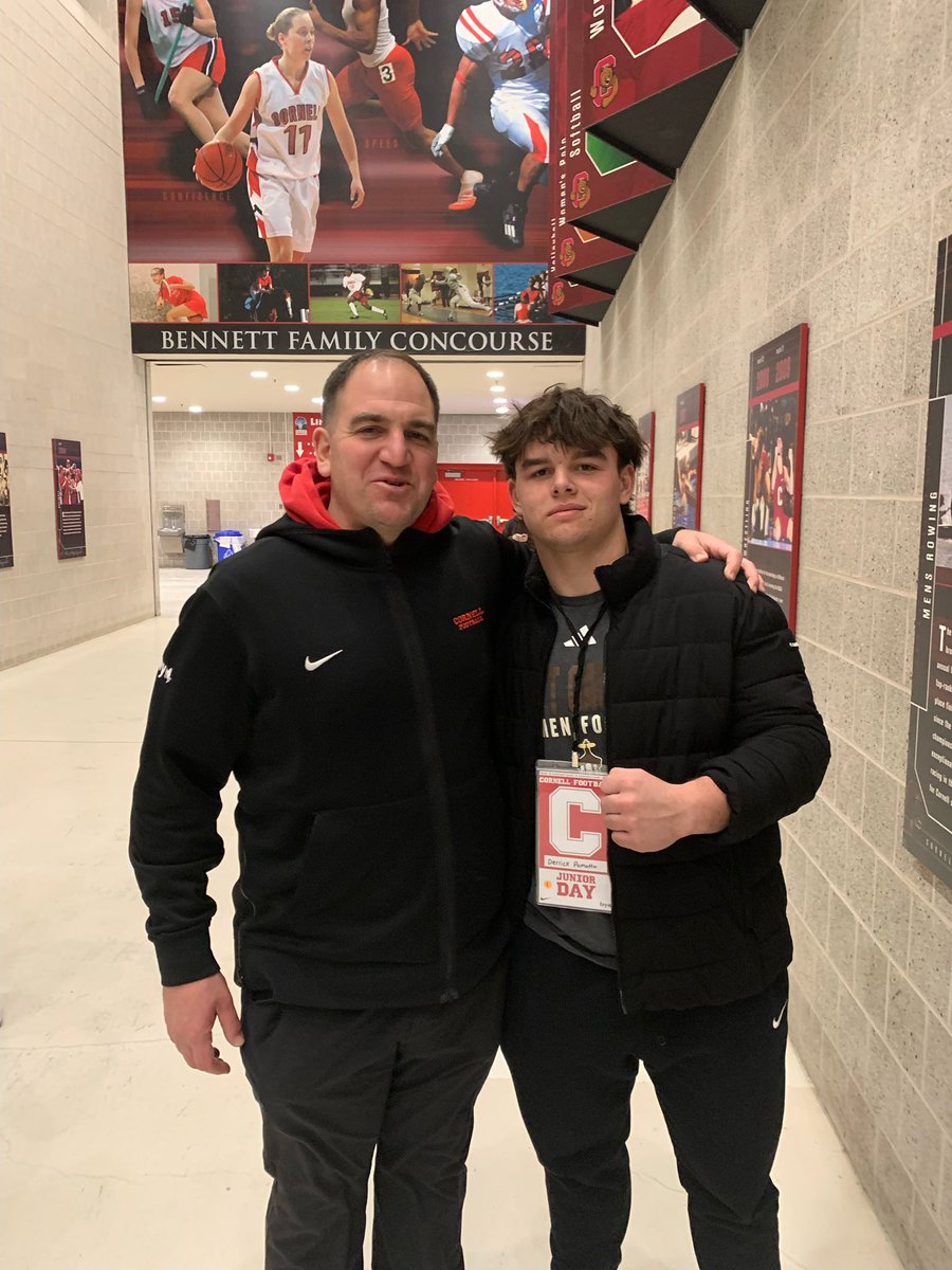 Thank you <a href="/CoachJDittman58/">Jeff Dittman</a> and <a href="/BigRed_Football/">Cornell Football</a> for having me out on campus for the Jr day! 
<a href="/HilltoppersFB/">JCA Football</a> <a href="/rudysgymjoliet/">Rudysgymjoliet</a> <a href="/EDGYTIM/">Timothy “EDGYTIM” OHalloran</a> <a href="/NexGenbyApex/">Keith Smilie</a> <a href="/PrepRedzoneIL/">Prep Redzone Illinois</a> <a href="/DeepDishFB/">DEEP DISH FOOTBALL</a> <a href="/AllenTrieu/">Allen Trieu</a> <a href="/sixstarfootball/">Six Star Football | PLUS+</a> <a href="/varsity_voices1/">Varsity Voices: Chicago Catholic League Football</a>