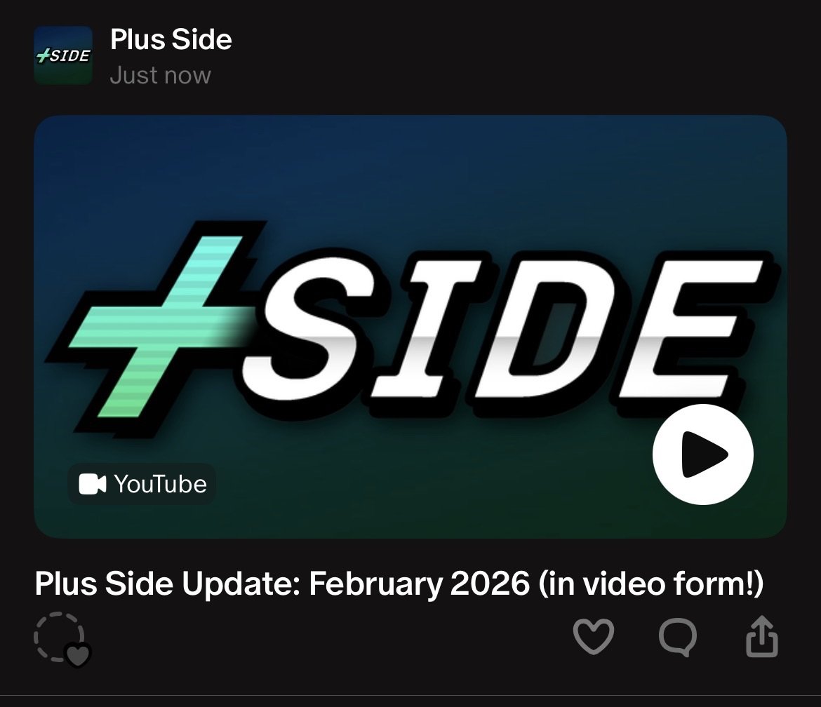 Plus Side tweet media