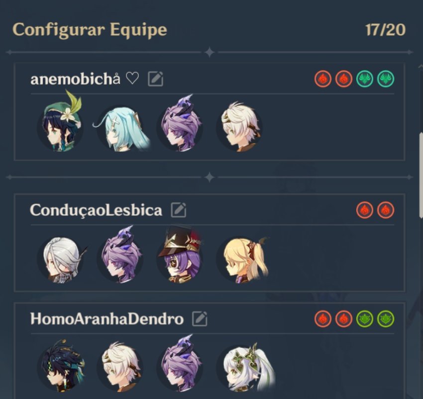 arlertcake's tweet photo. tem dias que eu simplesmente abro a parte de edição de equipe pra encarar os nomes que eu mesmo coloquei e rir feito imbecil https://t.co/gJK1ITZ3AS