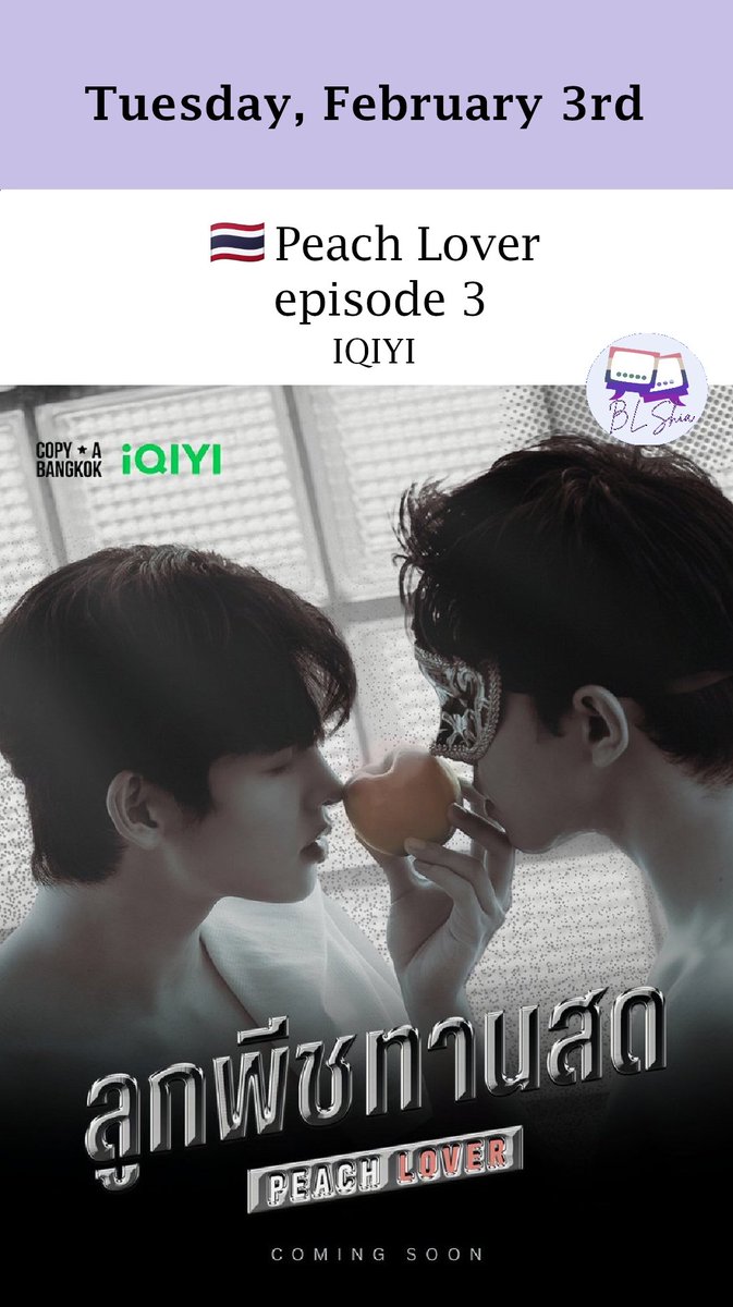 BlShia74220's tweet photo. The following series are airing Feb.3.2026!

▶️@CatForCash
▶️#CountdowntoYes
▶️#PeachLoverSeries
▶️ #TheBoyfriendS2

#BL #CatForCashEP3 #CountdownToYesEp4
#PeachLoverSeriesEP3 #TheBoyfriend
@YouTube @Gagaoolala @iQIYI @Netflix
 @GMMTV @YTVdrama @copya_bangkok https://t.co/1vDlgZJhC6