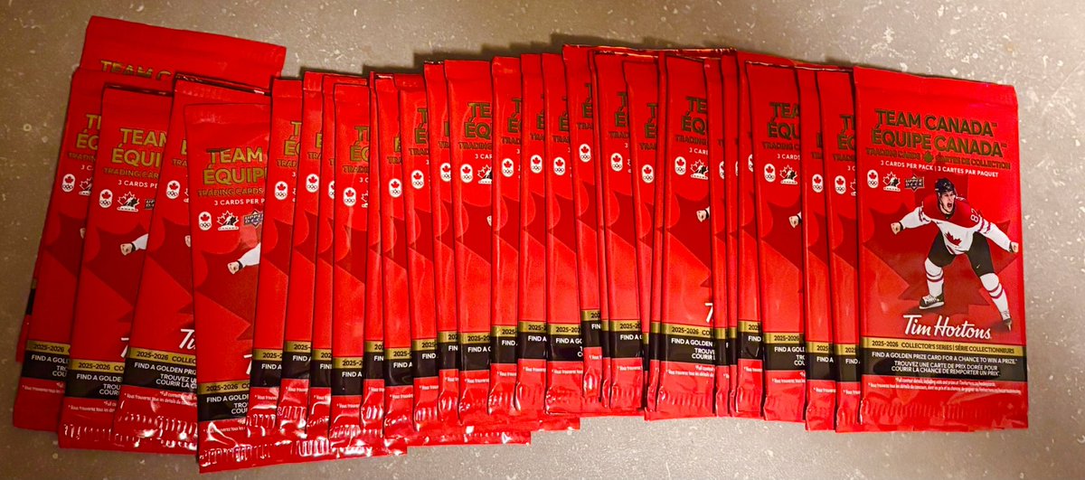 expomick's tweet image. Tim Hortons 2026 Olympic Team Canada hockey cards, just released today. #hockeycards #TimHortons