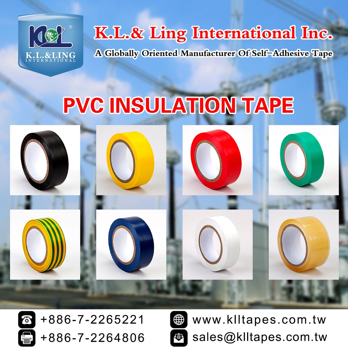 klltapes's tweet photo. PVC insulation tape is for electrical insulation—wrap wire joints/exposed conductors tightly with layered overlaps. Waterproof and wear-resistant, it bonds well, but avoid high-voltage/overheated areas. Ideal for home/industrial electrical basic maintenance. https://t.co/LjTVSUe0B8