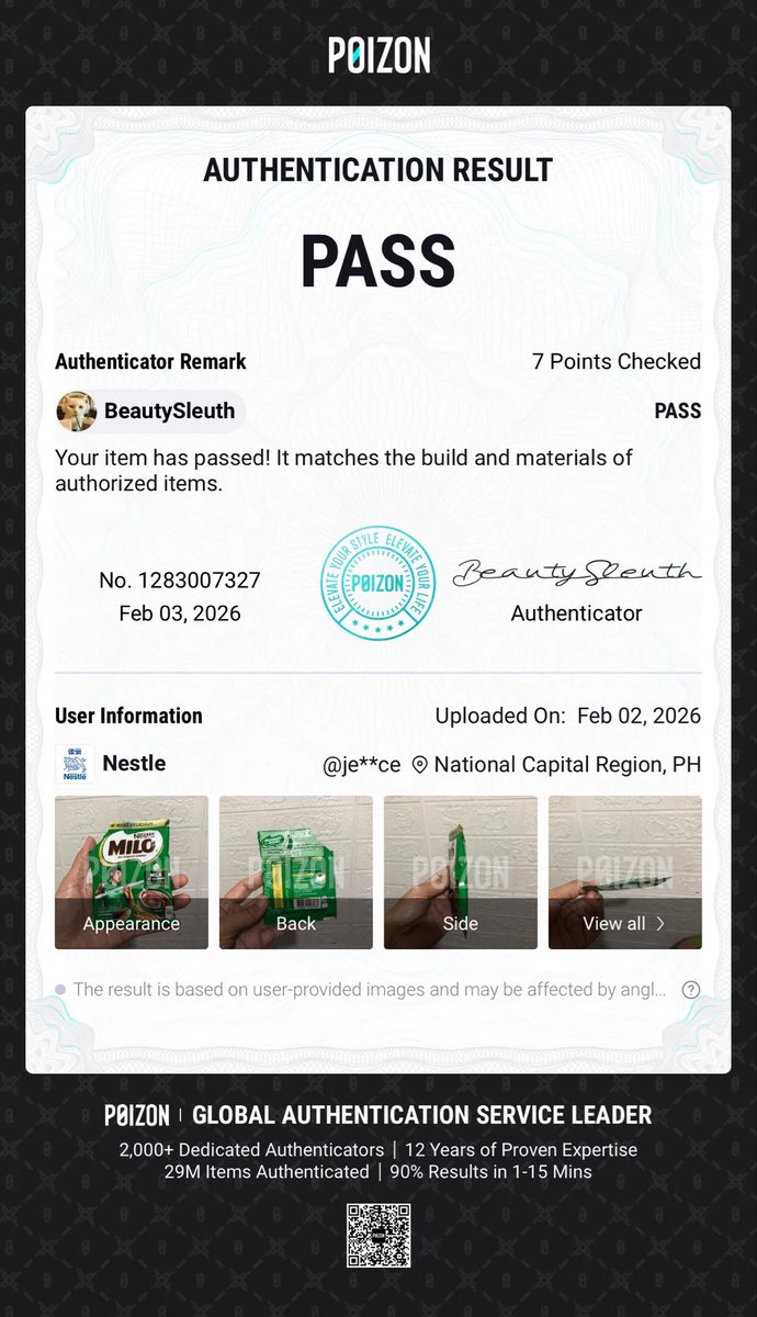 _Jhestine25_'s tweet photo. POIZON verified my latest pickups – quick process, sweet reassurance. No more authenticity worries! #POIZON #POIZONAuthentic #SharePOIZONlegitcheck https://t.co/WjRr250k4f