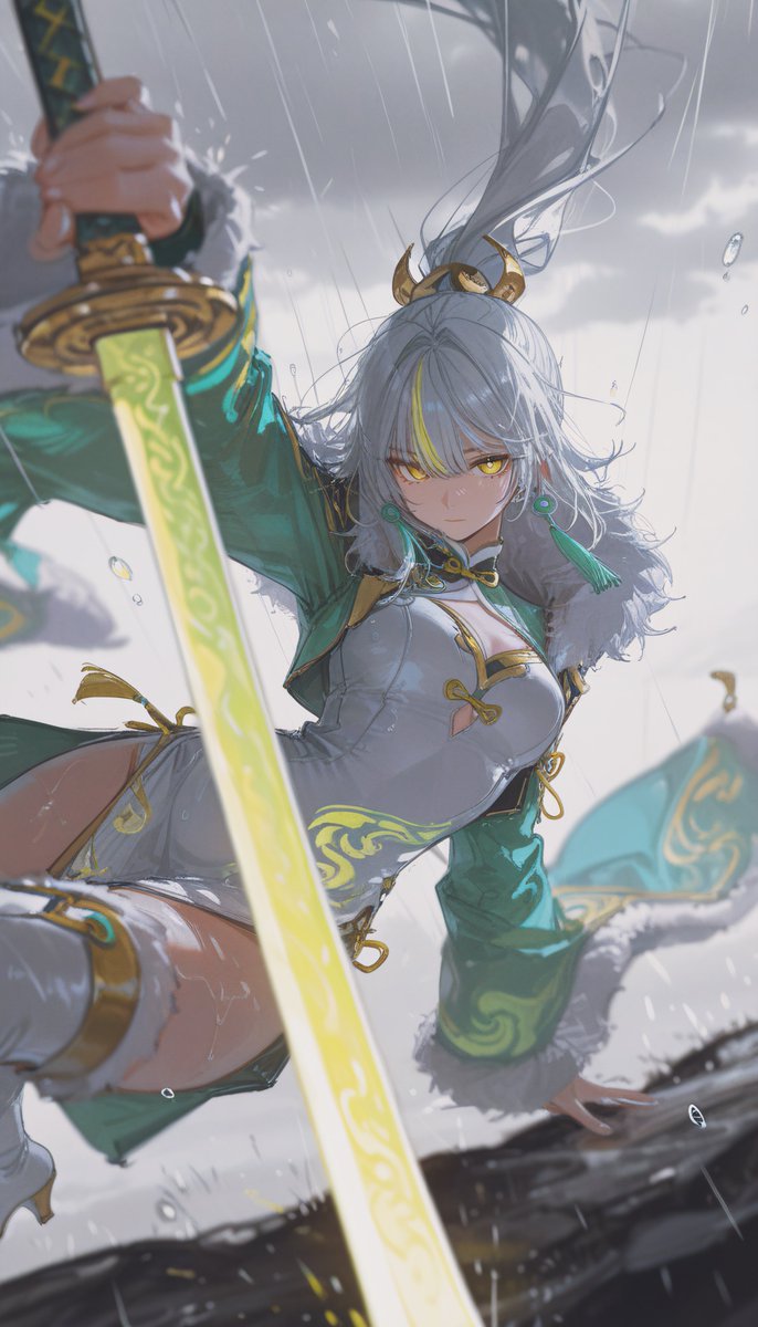 Jun7DAO's tweet image. 💛🤍🗡️ 行け！
Zi Bai ｜茲白
#GenshinImpact 
#原神 

SFW illustration 
▼Tap to view full image