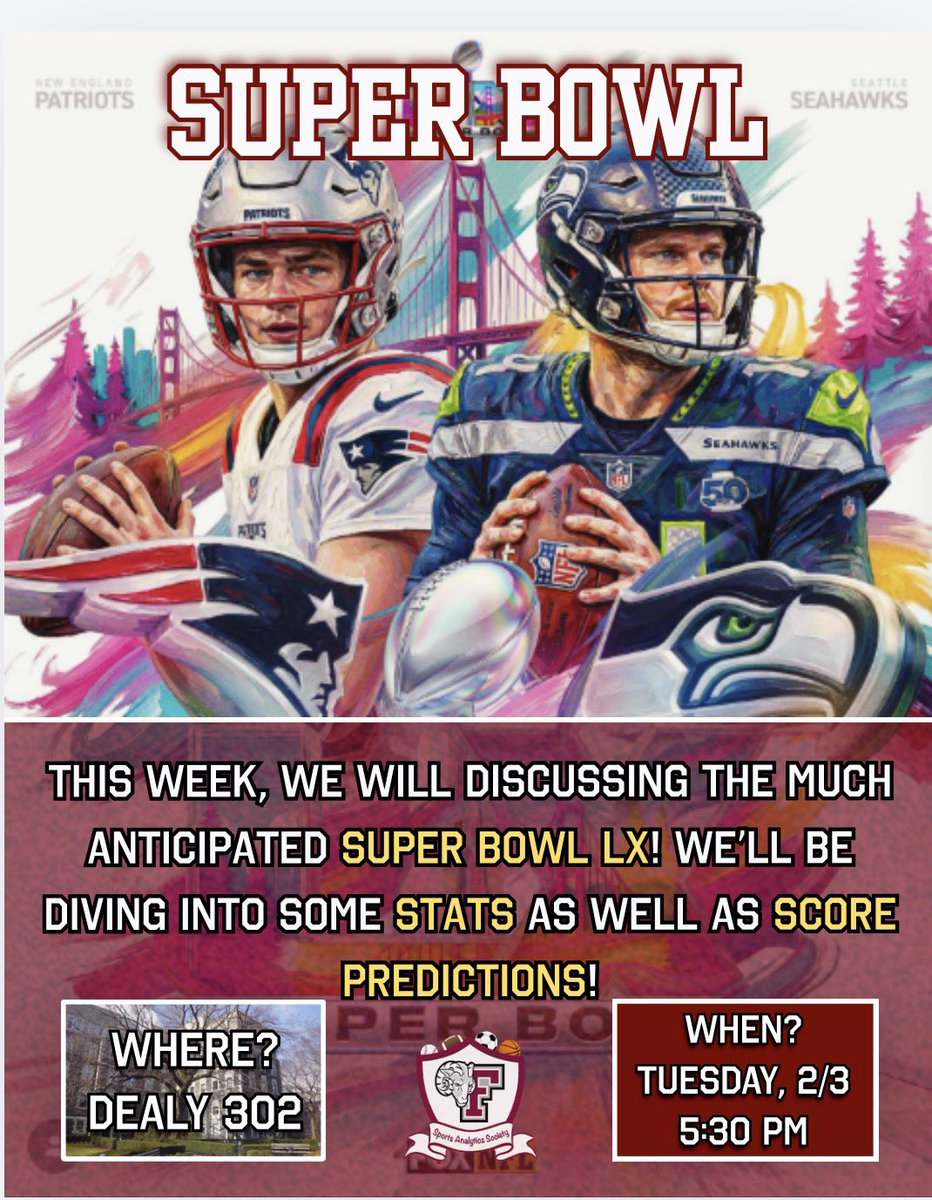 SportsFordham's tweet photo. Time for some Super Bowl talk! Be sure to join in on the fun tomorrow! https://t.co/LHHknaSShk