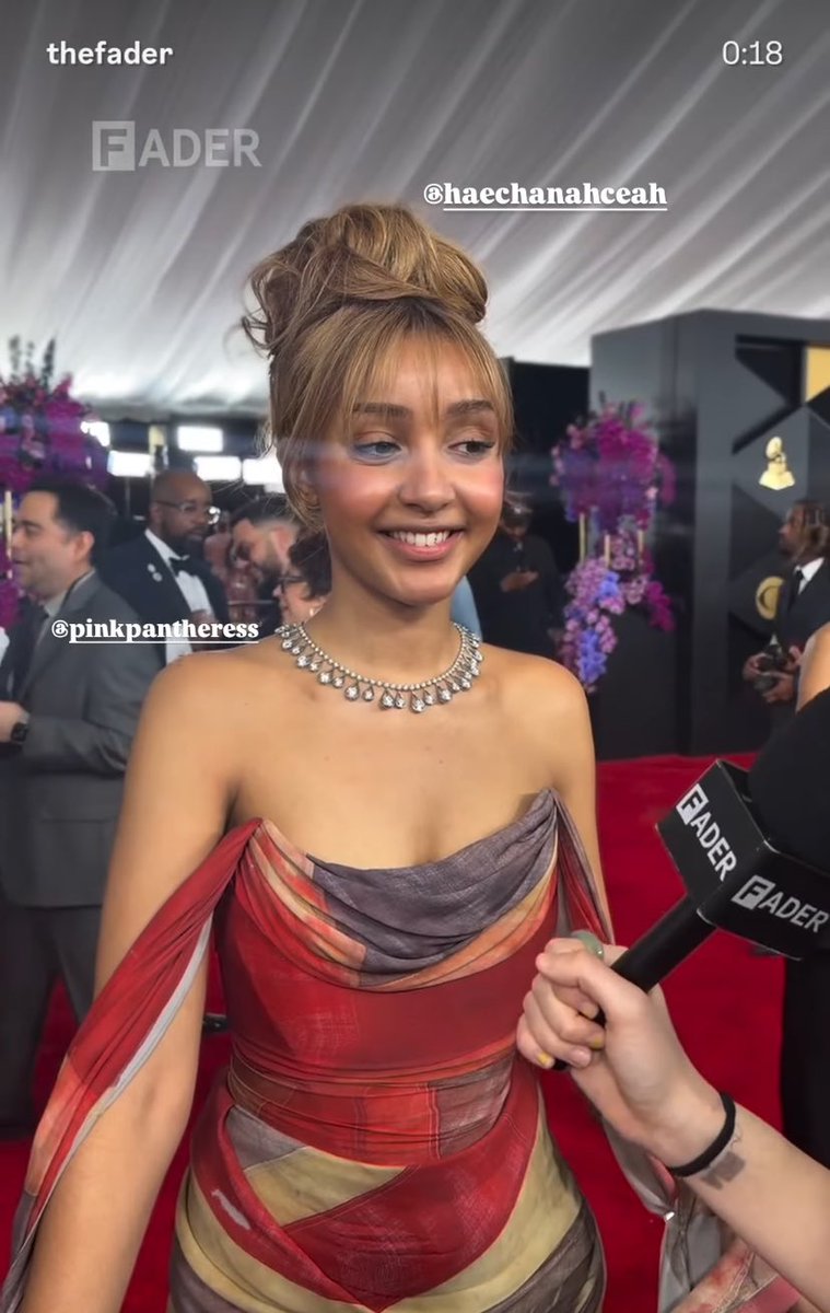 sunhaefs's tweet image. haechan’s manager hyung reposted the story about pinkpantheress mentioning haechan on the grammys red carpet!
he even tagged haechanahceah, really hoping haechan sees this 🥹🩷

#해찬 #HAECHAN