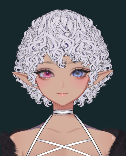TacoTaako's tweet photo. Working on the Short Curly hair options for the @suiika___ model and I need opinions on which version is better (they can be toggled to be longer but I think this is where they look best.) #curlyhair #vtuber #textureassets https://t.co/wEGxgX5Nc2