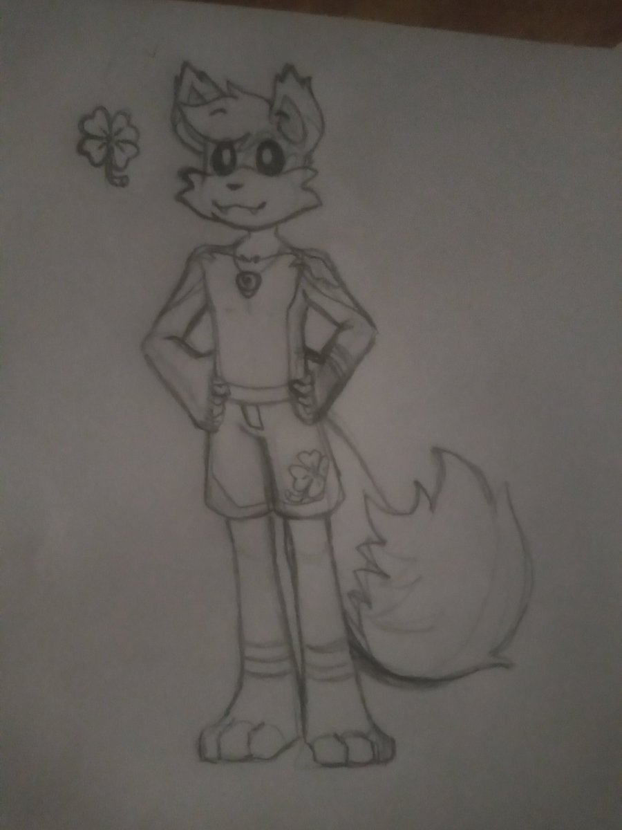 Boceto de Lucky en traje de baño 🦊 🩳