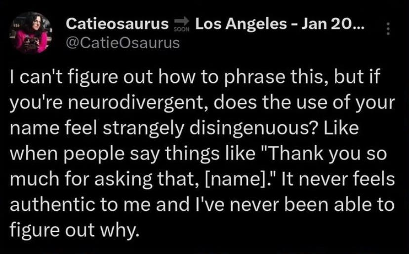 NoNonsenseND's tweet image. I almost never address people by name unless I'm calling out to them