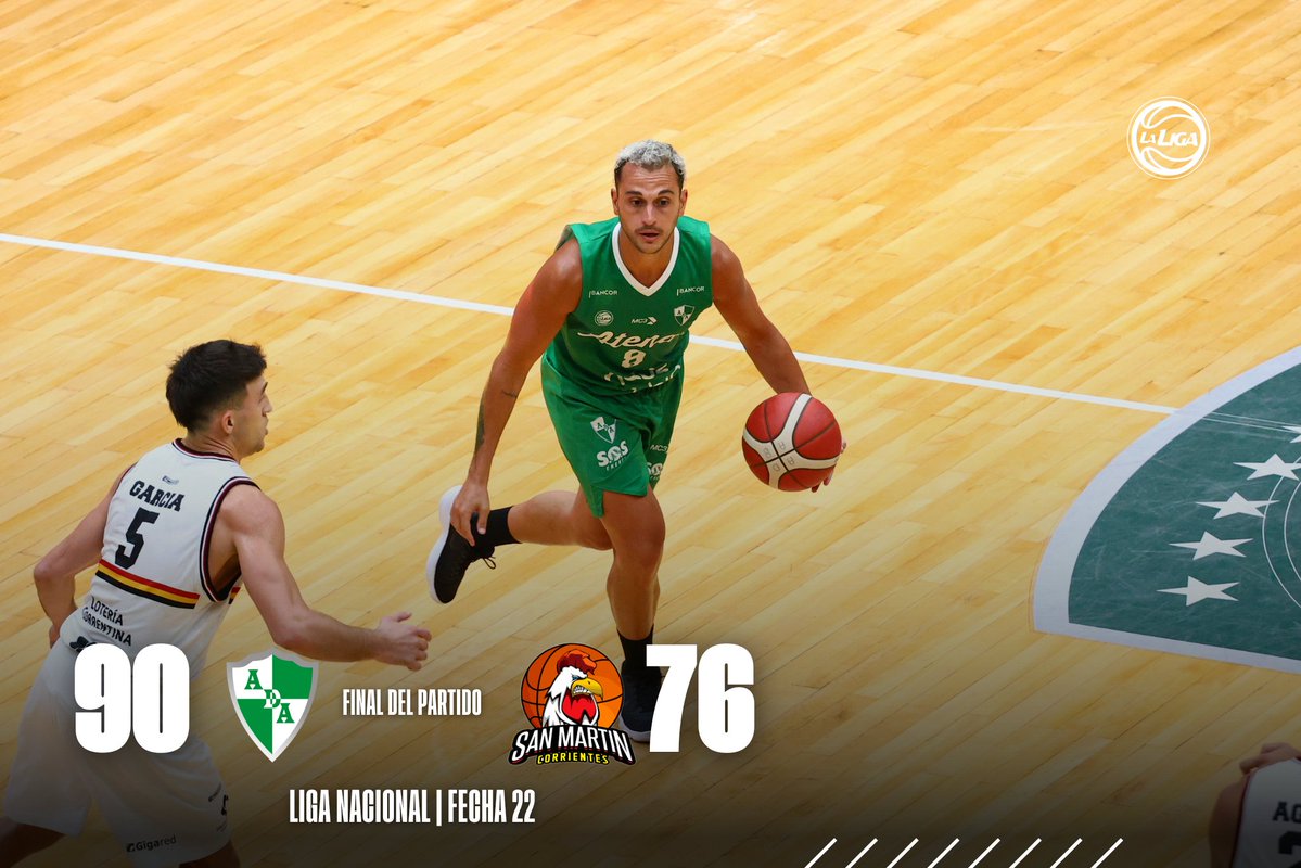 🏀 LIGA NACIONAL | FECHA 22

FINAL DEL JUEGO | 🔳🔳🔳🔳

🟢⚪️🟢 | ATENAS
⚪️⚫️🔴 | SAN MARTÍN 

📊
laliganacional.com.ar/laliga/partido…