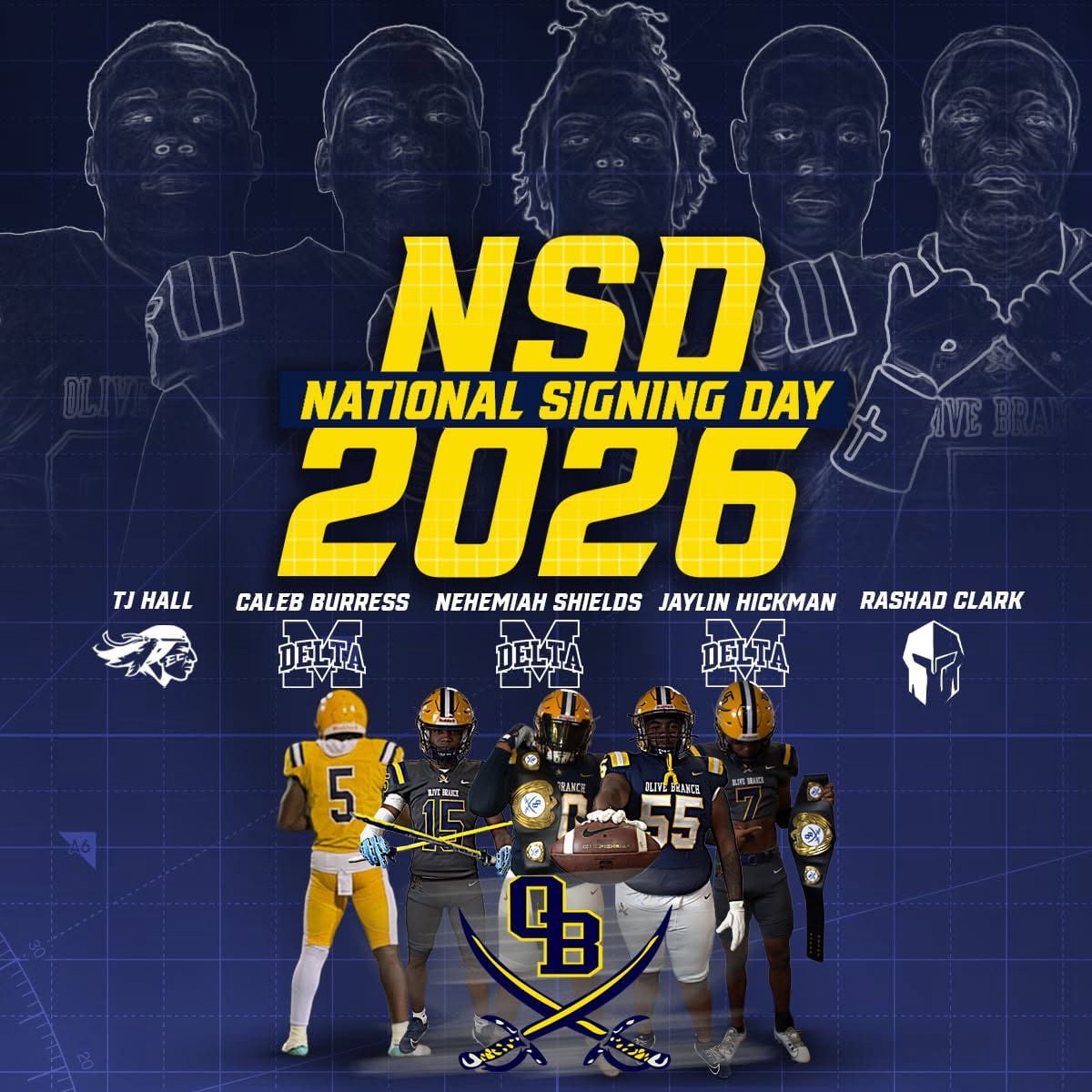 Olive Branch Football Recruiting tweet media