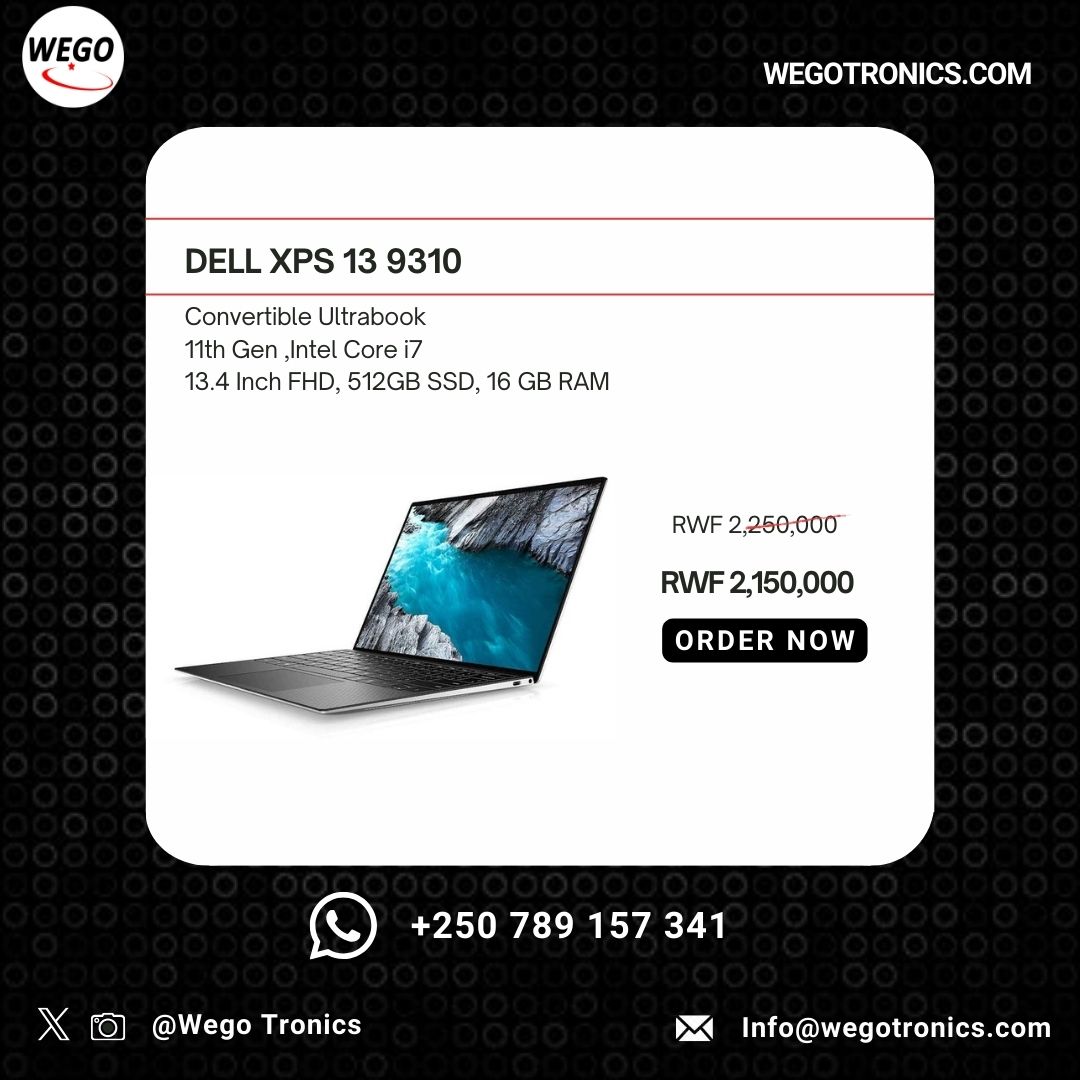 Wego_Tronics's tweet photo. Get yours @Wego_Tronics💫

Dell XPS 13 9310 Convertible Ultrabook, 11th Gen Intel Core i7-1165G7, 13.4 Inch FHD, 512GB SSD, 16 GB RAM, Intel® Iris® Xe Graphics, Windows 10 Home, English-Arabic Keyboard, Silver https://t.co/KsqnVaRD4X