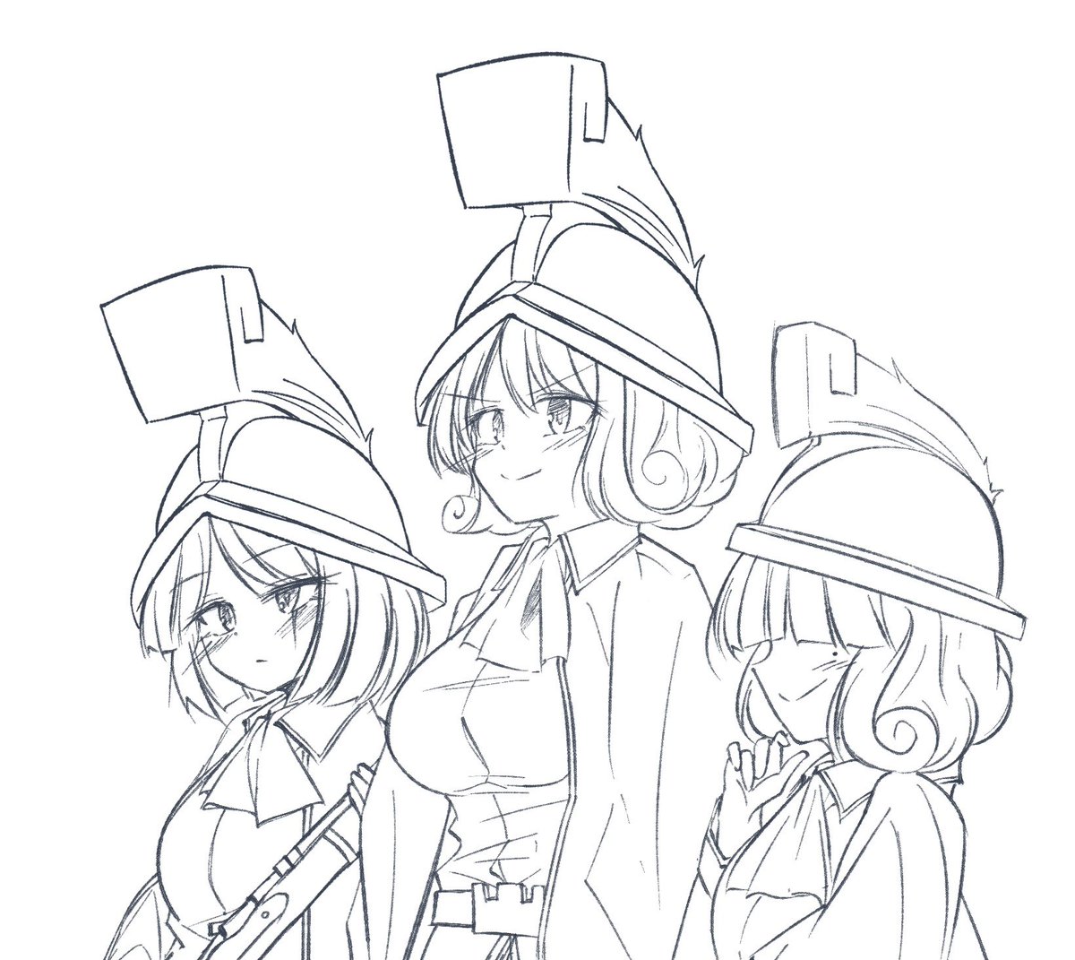 three Musketeers 線画