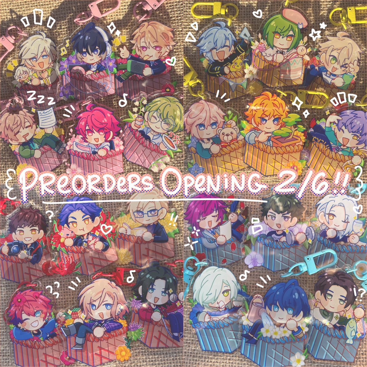 THE WAIT IS OVER! 🌺

the flower basket charms will officially be READY for preorder on 2/6 this friday!!! my shop will be going live at 5PM PST <3 keep your eyes peeled for the shop drop 🫶

(preorders will be open from february 6-28!)