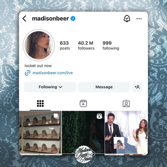 BREAKING:  Madison Beer has wiped much of her Instagram and there is no pictures of Justin Herbert’s playoff wins.