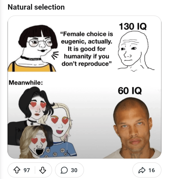 IncelTear's tweet photo. Incels still recycling that Jeremy Meeks meme from 2014 https://t.co/BK384uOTHd