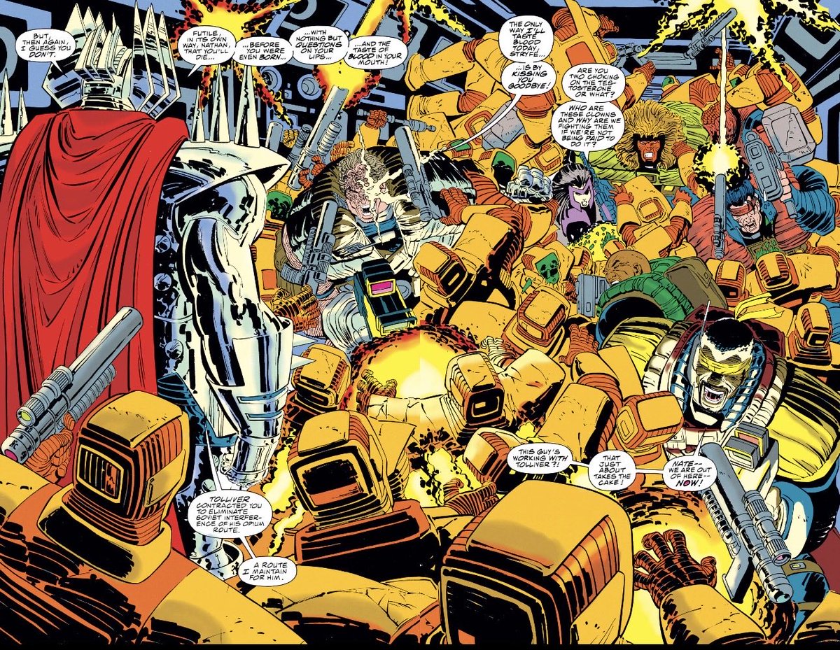 Daily_Cable's tweet image. Cable in Cable: Blood &amp;amp; Metal #2
Art by: @JrRomita 

#Cable #marvel #marvelcomics #art #comics #90scomics #90smarvel #90sxmen #comicart #xmen #xforce #mutants #90s #dailyCable #Cableaday #MutantMonday