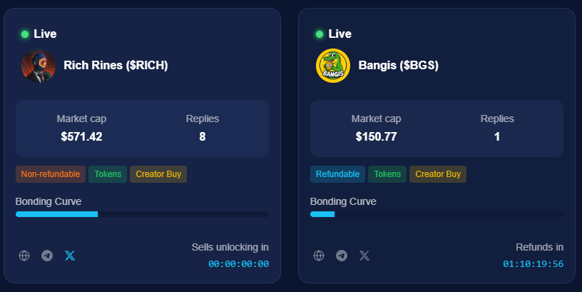 Mission this month, 1 #memecoin bonded and migrate to <a href="/archerswapcore/">ArcherSwap</a>  and then booming on <a href="/Coredao_Org/">Core DAO 🔶</a> ecosystem, which will be the first?

$RICH : moonexpress.fun/token/0xa8B9ED…

$BGS : moonexpress.fun/token/0x5dd821…

#NFA