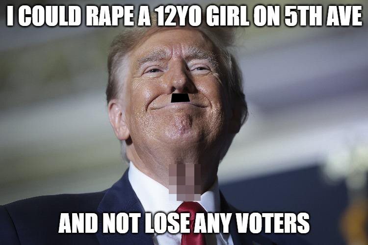 GodlessEngineer's tweet photo. This is obviously true for @potus @realdonaldtrump. In fact, he could murder a guy, rape his 12 yo daughter on top of his dead body, and the MAGAts would still lick his Cheeto.

#Trump #TrumpCrimes #accountability #justice #Epstein #sexualassault #believesurvivors #protectchild… https://t.co/LgkNwLXM5C