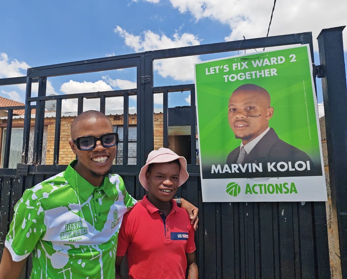 EvelynMondlana's tweet photo. Swaneville deserves better. For too long, residents have faced neglect—vanishing councillors, poor services, unemployment, drugs and gangs. @ActionSA_GP Ward 2 Councillor Candidate Tebogo Koloi is ready to lead change. Voting stations open from 7am–9pm.
#letsfixward2withkoloi https://t.co/697IPRVqac