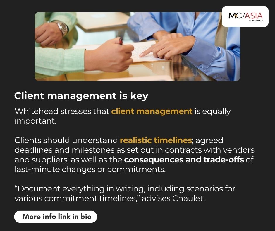 At a time when ‘wait‑and‑see’ is the norm, planners are finding themselves the unfortunate middleman between non-committal clients and suppliers.

Find out more here: tinyurl.com/ytsbbf2u

#MeetingsConventionsAsia #MCA #MICE #meetings #events #EventsPlanning #Convention