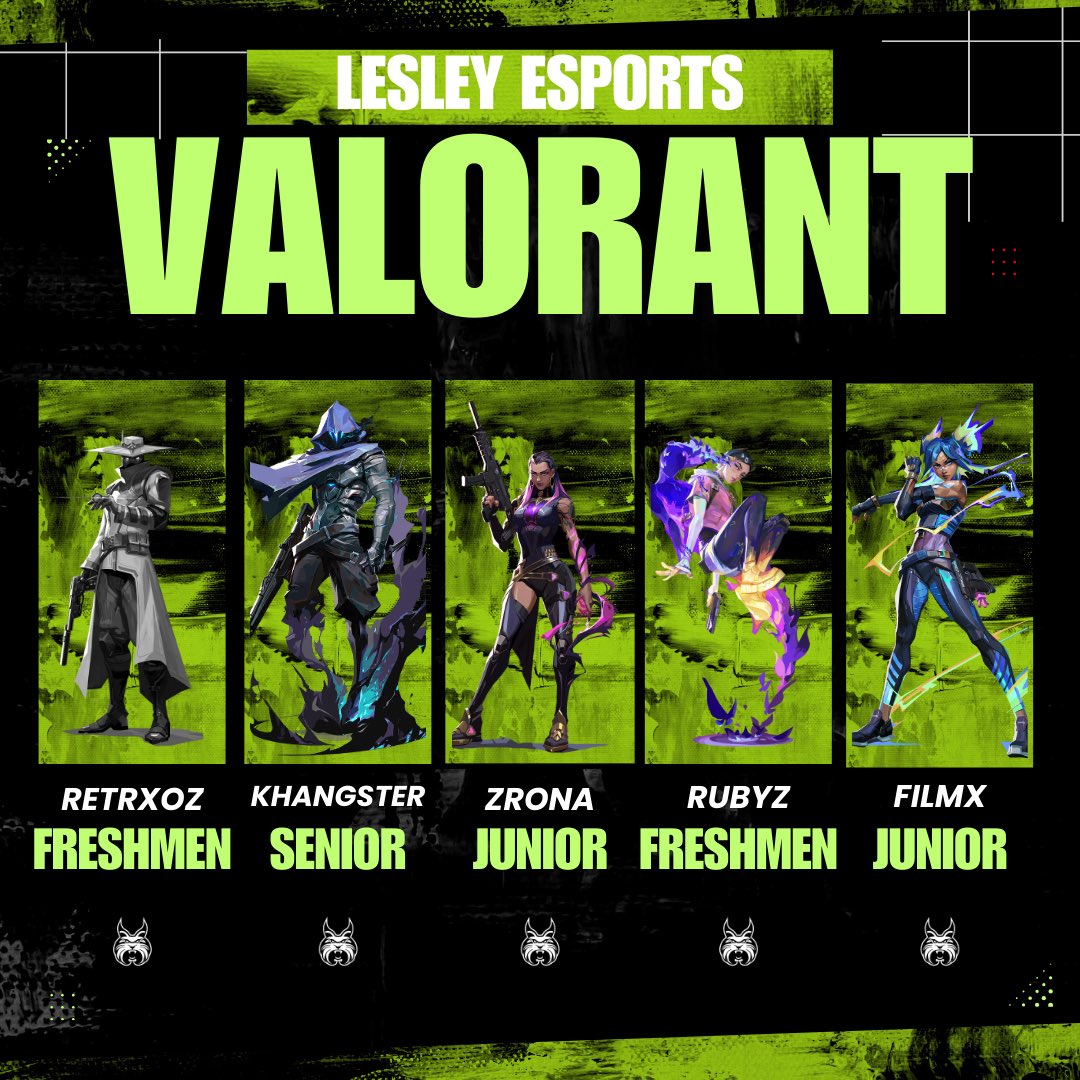 Lesley_Esports's tweet photo. A new chapter begins! 🔥

We present you our Valorant Roster for Spring 26 🐾 

💨@Zrona_FPS 
👻@khangster9 
🎯@retrxoz_ 
🦋@iridesczent 
🚗@bubble_jit 
Coach: @azvwuu 🤓 https://t.co/2VLvrCUdPo
