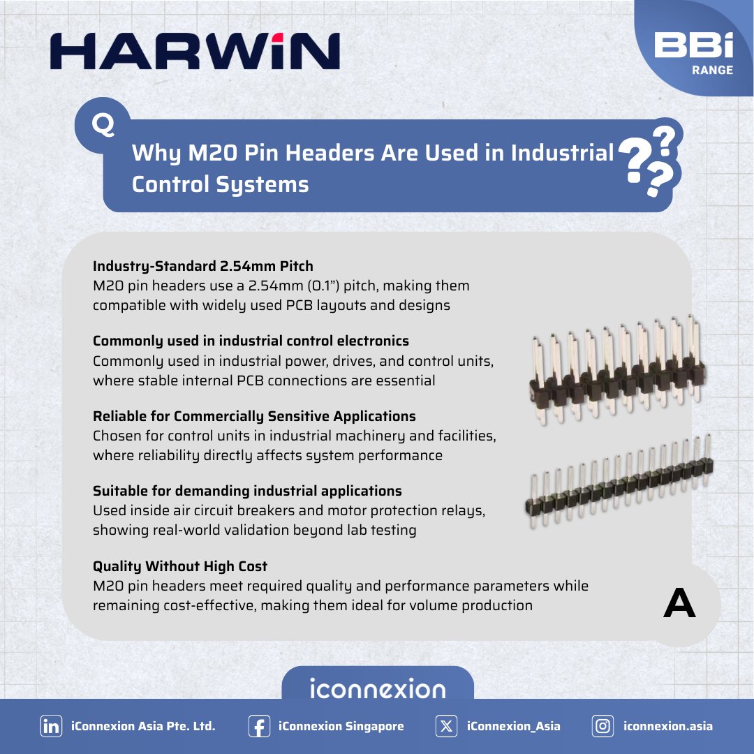 iConnexion_Asia's tweet photo. Air Circuit Breakers & Motor Relays made easy
Indess M20 pin headers = reliable 2.54 mm PCB connections for industrial power & control.
🔗 https://t.co/EhsoJtWDKX
#iConnexion #Indess #IndustrialElectronics https://t.co/QAMgWaLYAr