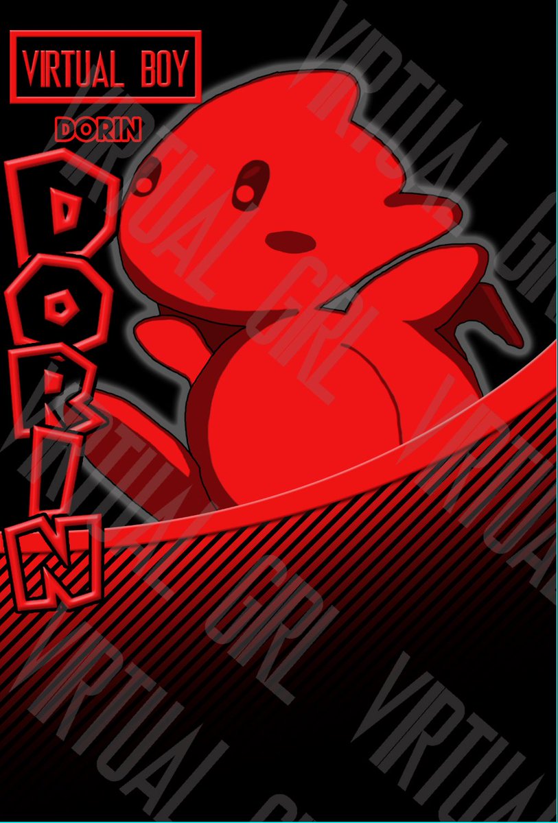 Candi_CGS's tweet photo. My prototype Dorin amiibo box art is mostly done! #dragonhopper #virtualboy #nintendo #amiibo https://t.co/W0B4JQ3obO