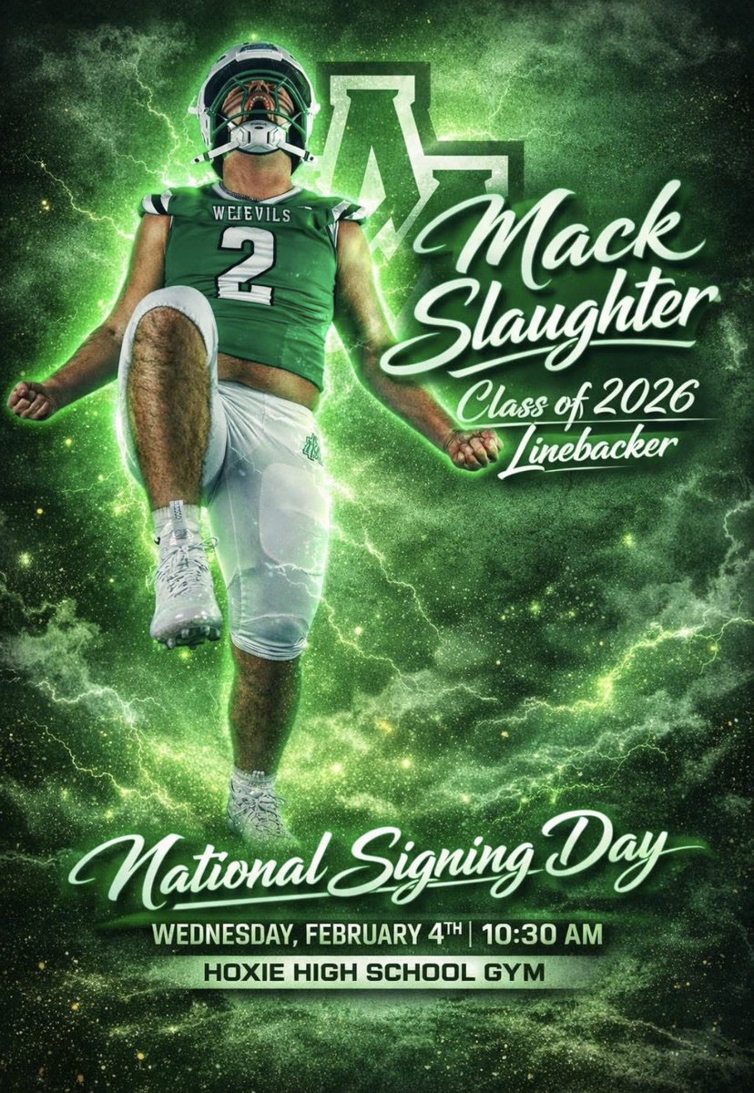 What a blessing son! It’s time to level up! Go get that degree and ball out! <a href="/mackslaughter0/">Mack Slaughter</a> <a href="/WeevilFootball/">UAM Football</a> <a href="/HOXIEFOOTBALL/">HOXIE MUSTANG FOOTBALL</a> <a href="/Coach_Mayer/">JJ Mayer</a> <a href="/CoachHenry15/">Coach Henry</a>