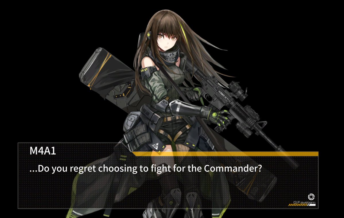 >M4A1 showing up in Tokarev's memories
I KNOW WHAT YOU ARE