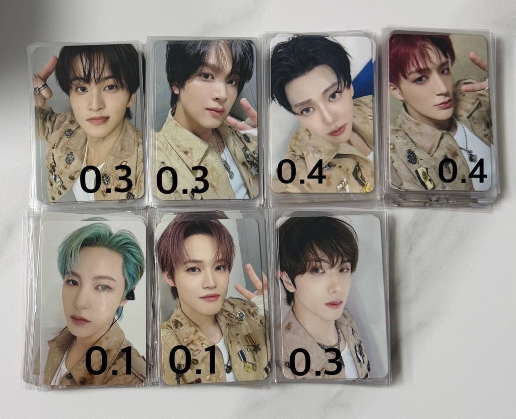 ꒰ ยังไม่ดีล🇰🇷/ไม่พร้อมส่ง ꒱
♡ Beat It Up ♡

🌱ny music offline fansign
0.1 = 110
0.2 = 140
0.3 = 170
0.4 = 200
**set 7 ใบ 460**

𝐱 𝐧𝐨𝐭 𝐦𝐲 𝐩𝐢𝐜 / 𝐧𝐨 𝐯𝐢𝐝𝐞𝐨 𝐱

✅พร้อมโอนเท่านั้น |❌ไม่รับจอง,มัดจำ❌
✈️ราคารวมส่งกลับไทย
📦ค่าส่งในไทย eco 30 / ems 45
#ตลาดนัดnct