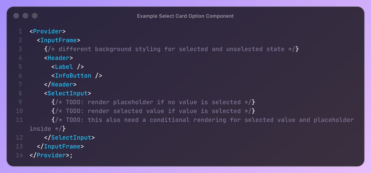 suusojeat's tweet photo. @fernandorojo I think the decision is ultimately where to conditionally render the UI. I decided to render conditionally at the innermost level yesterday. https://t.co/7TBcJfj3SG