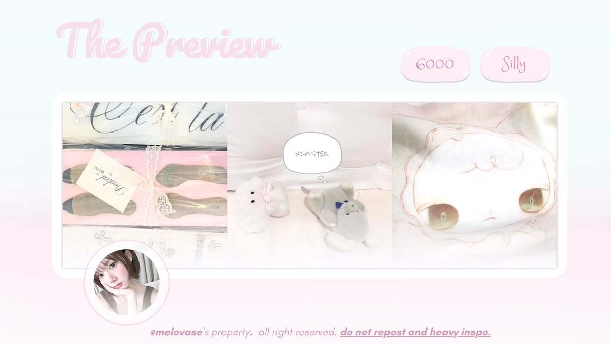 sejutadollars's tweet image. ꒰ 🎀 ꒱ help repost kakak, thx u (˶˃ ᵕ ˂˶) .ᐟ

Ი𐑼 .... !!!! hayi kakak, lova kembali datang membawa 6 layout gg ready stock yang bisa kaka jemput langsung ⪩. .⪨ avail wonyoung, jiwoo, karina &amp;amp; wonhee˚⊹ ᰔ (ava png ongly)

𐔌 #zonauang #zonanaba ꒱