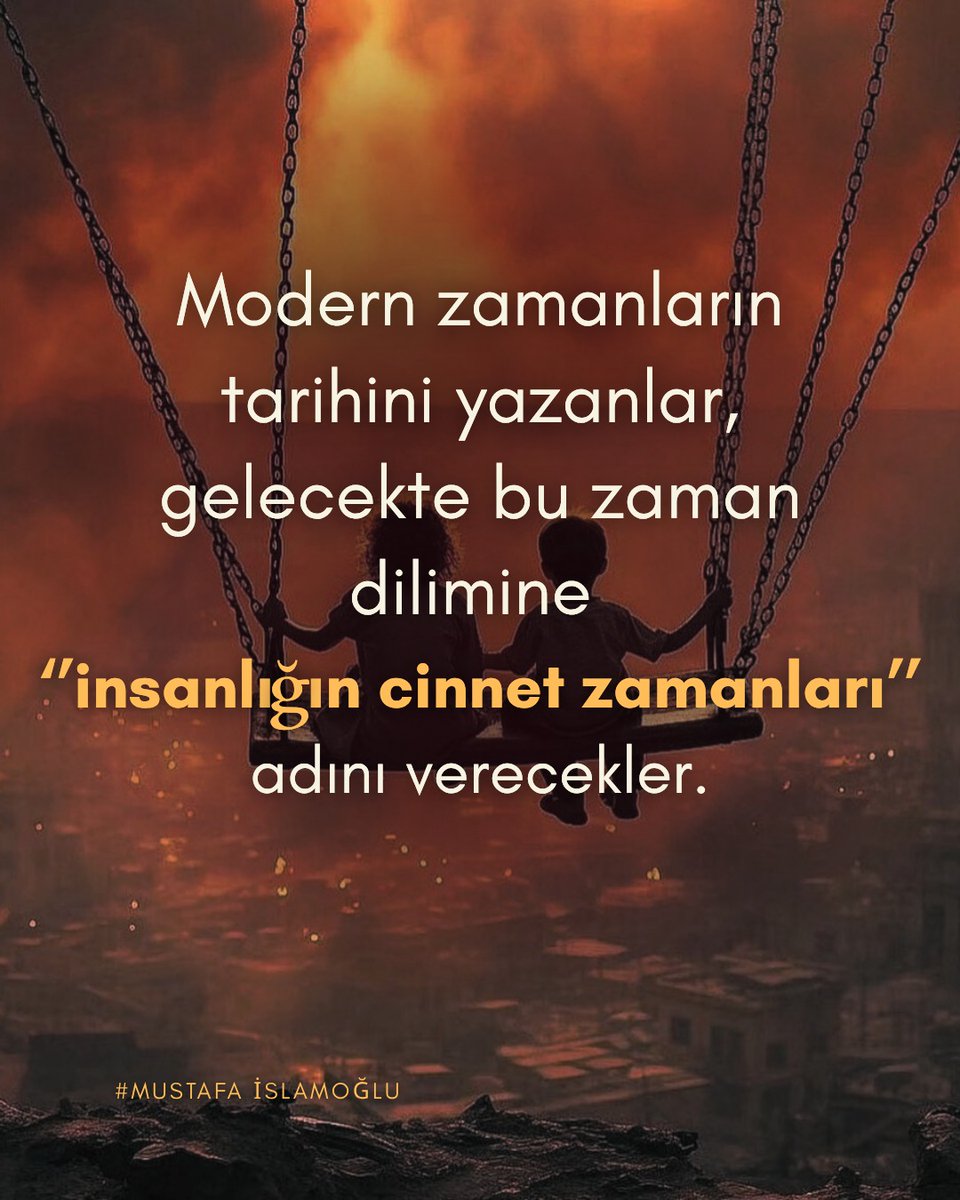 Modern zamanların tarihini yazanlar, gelecekte bu zaman dilimine "insanlığın cinnet zamanları" adını vereceklerdir. #mustafaislamoglu