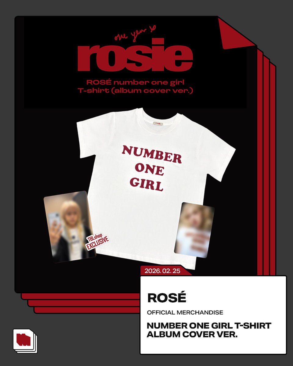 💗先行予約受付中💗 BLACKPINK ROSÉ - [ROSIE] number one girl T