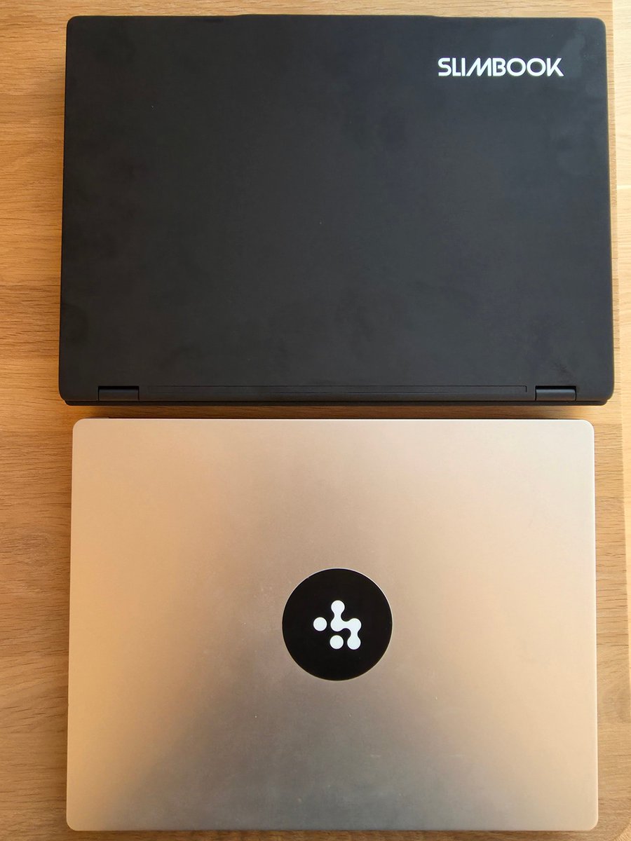 Quick impressions on the <a href="/SLIMBOOK/">SLIMBOOK</a> Executive: The battery is for real! It idles at 5w on low brightness, and I was getting 12h+ runtime in lighter use. Keyboard layout is also just like my beloved Flow84 😍. And 1.2kg is crazy light for 99wh machine.

It is, however, a
