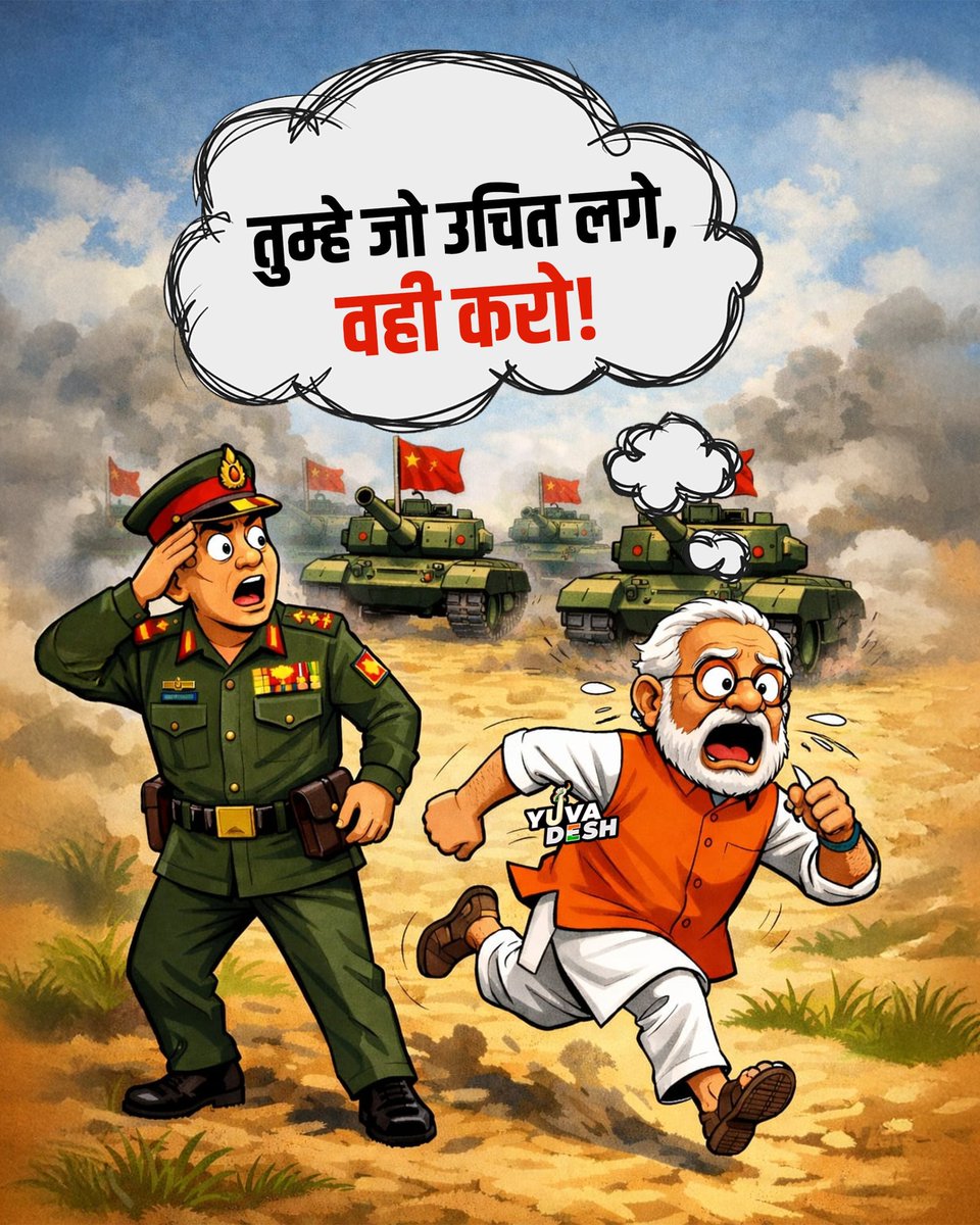 एक कायर प्रधानमंत्री देश के लिए ख़तरा होता है।💯
