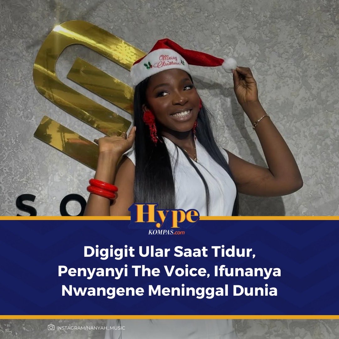 KompasEnt's tweet image. Ifunanya Nwangene, penyanyi Afrika yang pernah berkompetisi di The Voice Nigeria, meninggal dunia di usia 26 tahun setelah digigit ular saat tidur, Sabtu (31/1/2026).

Baca di sini: kompas.com/hype/read/2026… 

/ #IfunanyaNwangene #TheVoice #Ular #Feed