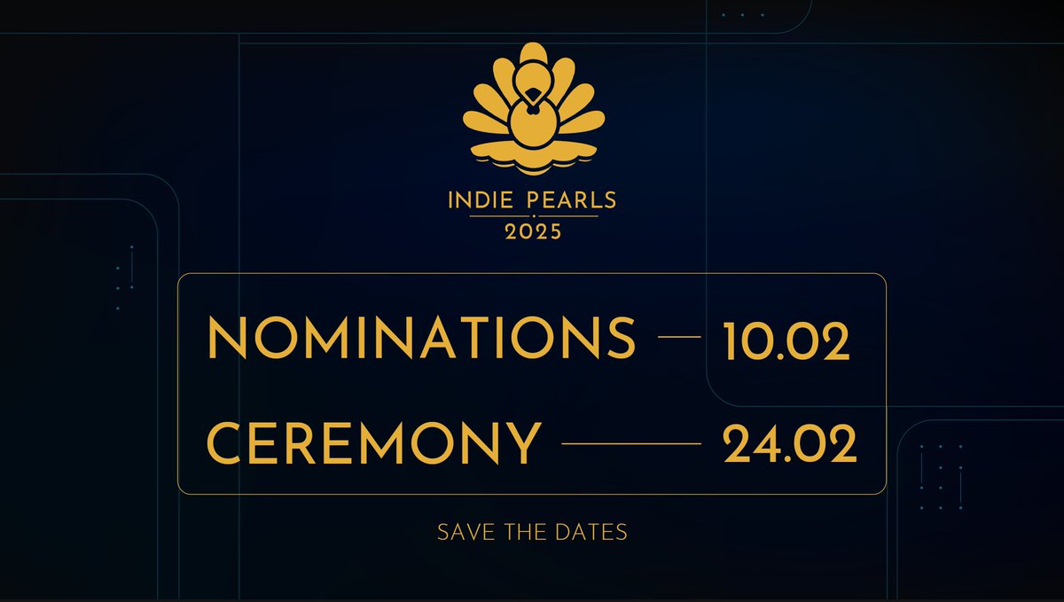 Indie_Pearls's tweet image. Save the date!✨ 
Stay tuned!💎

The Indie Pearls Awards 2025 nominations and winners announcement ceremony is coming soon.