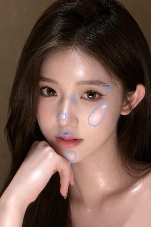 resipi_hyou's tweet photo. 可愛い子ってハイライトちゃんと仕込んでるんよね。騙されたと思ってセザンヌのハイライトこの場所に入れてみて！！ https://t.co/wX0bGiOKMw