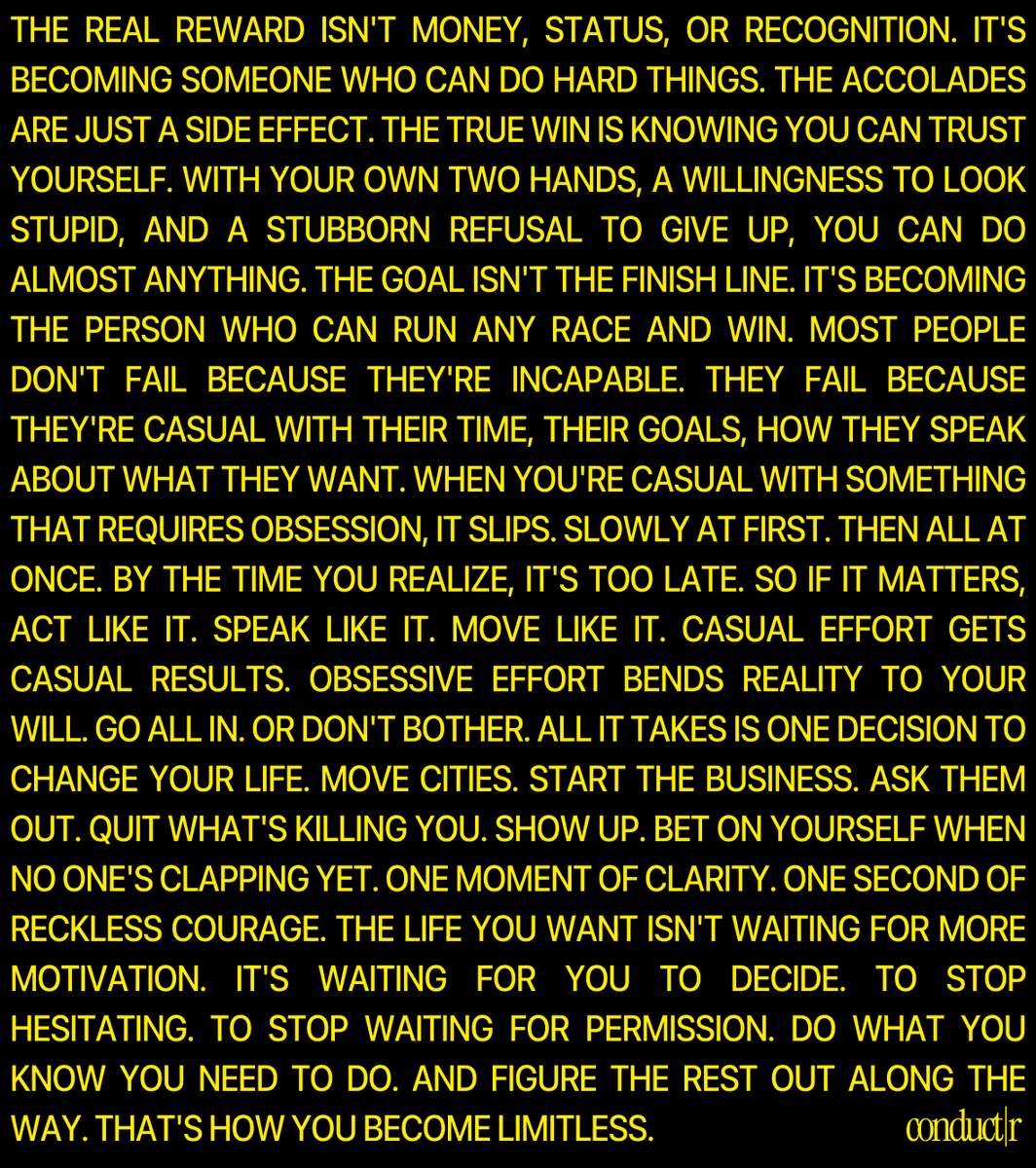 ON BECOMING LIMITLESS...