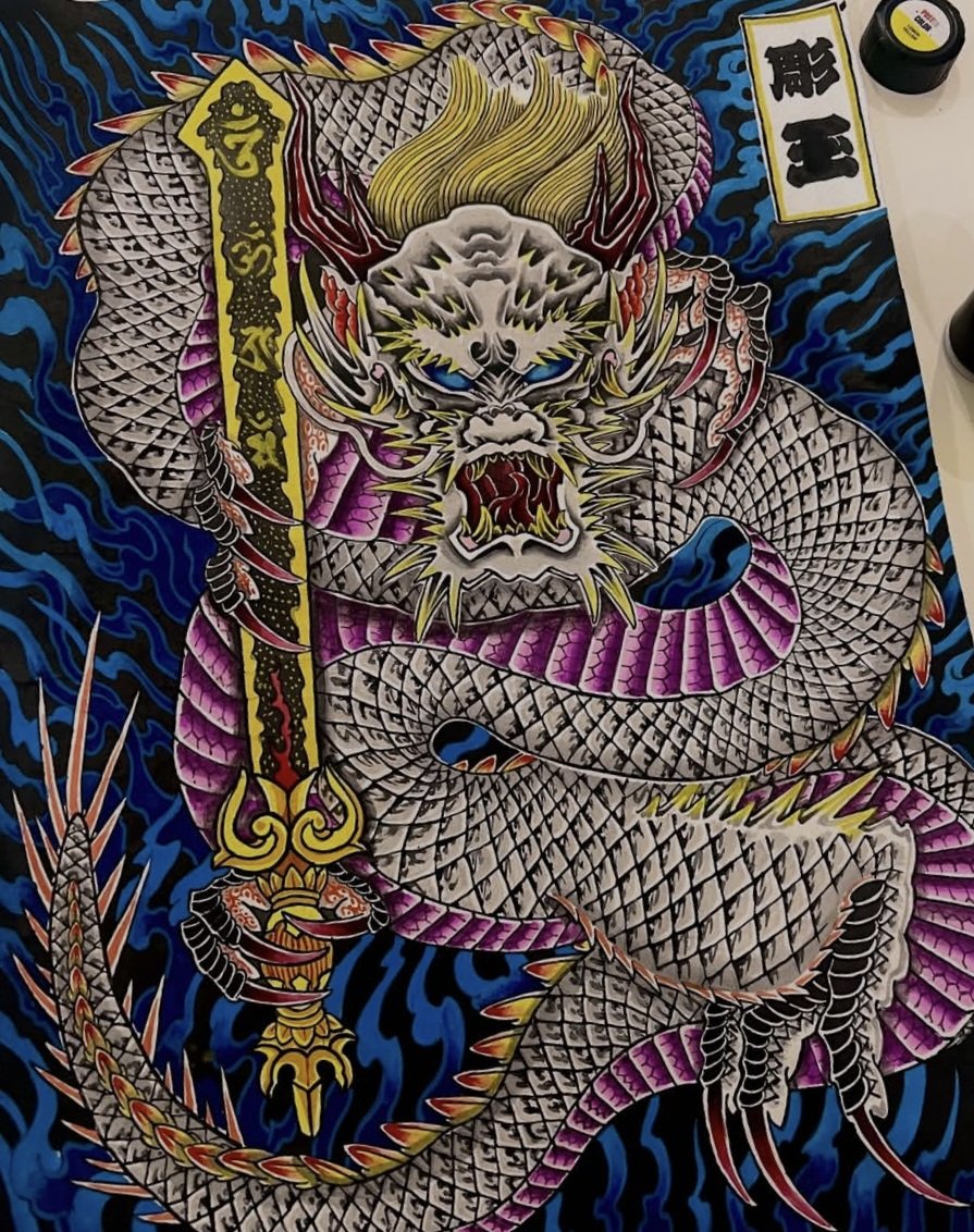 和彫りで一番すきな 龍、蛇、虎。見るだけで気合いが入る