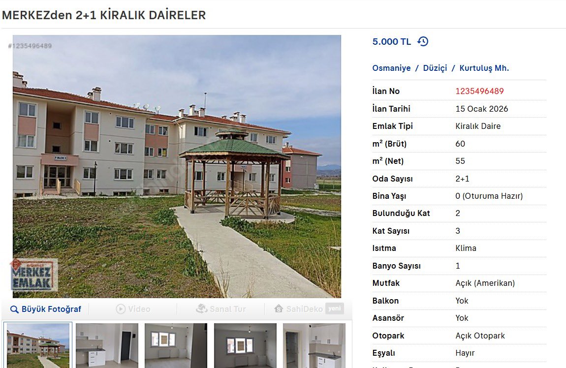 Görmeden, sormadan “yok” demek işin en kolayı. Osmaniye’de 5 bine ev bulan çok insan var. Ama sürekli söz verip yerine getirmeyenlerin bu çıkışları artık inandırıcı gelmiyor.
x.com/i/status/20182…