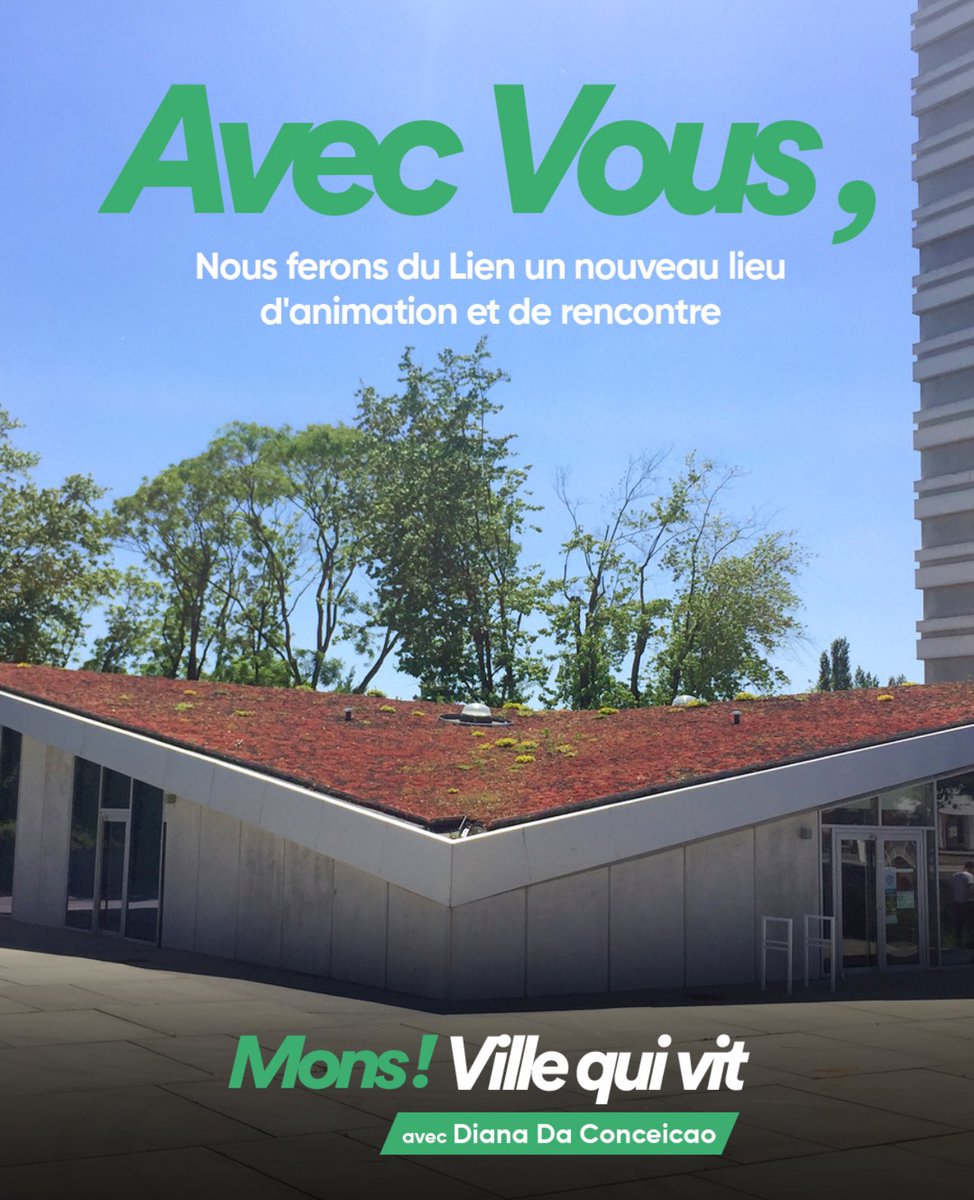 ☑️ Mons ! Ville qui vit

AVEC VOUS ⤵️

📍Avec Diana Da Conceiçao, nous repenserons « Le Lien » comme un activateur de centralité, un lieu de partage et d’animation. Nous imaginerons la future maison de quartier, rue du Général de Gaulle.

#monspourvousavecvous #monsenbaroeul