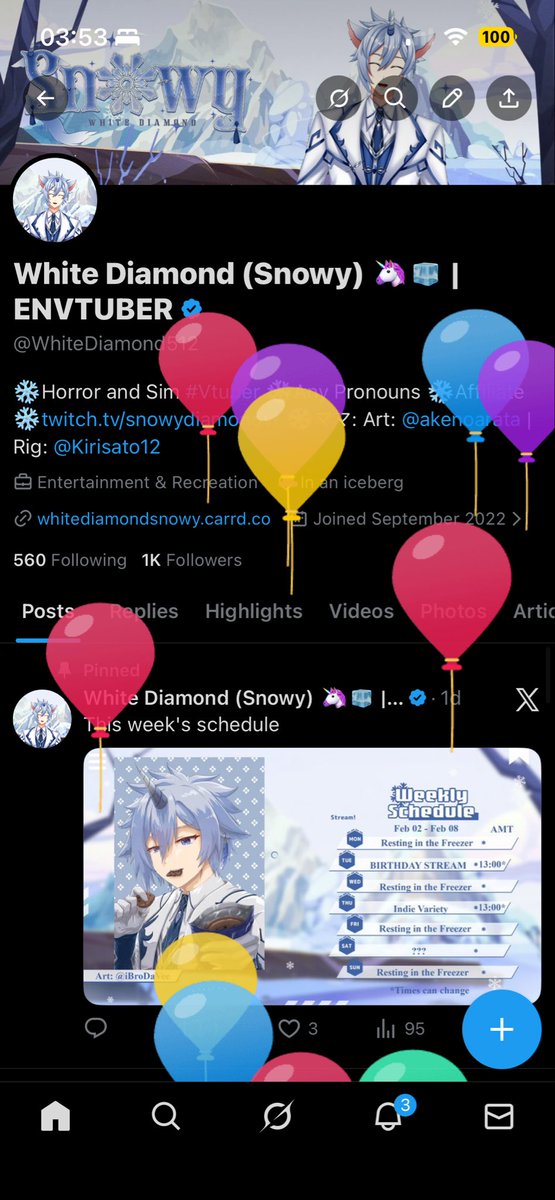 White Diamond (Snowy) 🦄🧊 | ENVTUBER tweet media