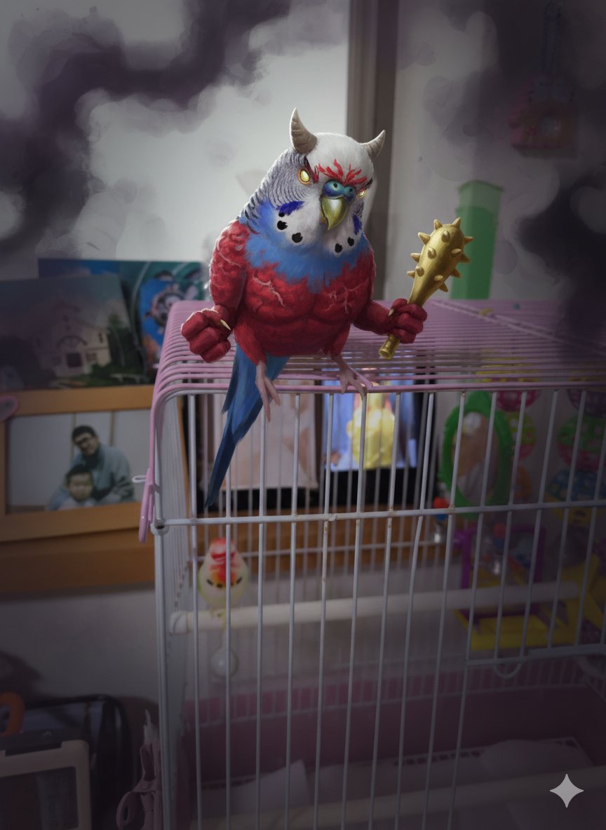 こんにちは👹
今日は節分、🐦️ぴーに鬼になってもらいました。怒られかな😠😡😤