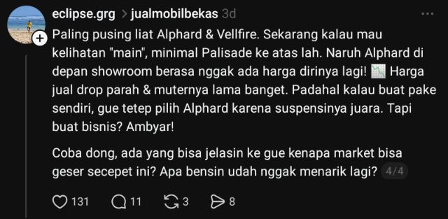 Ngenes banget kondisi pasar mobkas sekarang, semoga lekas pulih.