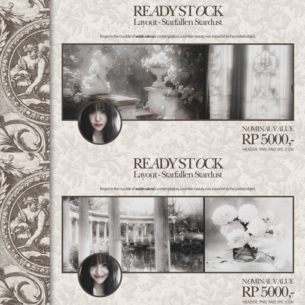 sedahrukma's tweet image. Help rt/repost? Thank you!

Ready-to-go layout - Yeri priced at RP 5,000,-/each includes png and jpg icon. Don’t hesitate to knock my dm if you’re interested.

#zonauang #zonajajan
