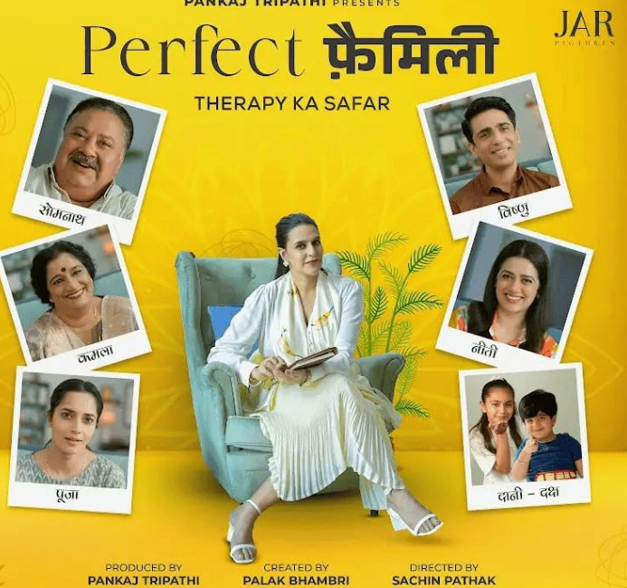 ASlowRebuild's tweet photo. #PerfectFamily - Surprisingly good and I'd definitely recommend it to anyone who hasnt watched it yet. Very relatable for a modern Indian family. Neha Dhupia, Manoj Pahwa, Seema Pahwa, Gulshan Devaiah, Girija Oak and Kaveri Seth, all play their parts superbly.

I went in with zero expectations. But after the first episode the series steadily raised my interest over the next few episodes. That said.. it does lose some grip toward the end drifting a bit with subplots and backstories that dont feel entirely convincing.

The emotional side and anxieties of Girija Oak, Gulshan Devaiah feels familiar. Many viewers will see bits of their own lives reflected there. Seema and Manoj Pahwa are as always excellent.. Neha Dhupia stands out as well delivering a very convincing performance as the therapist.

Overall Girija Oak’s character is the standout. Many bahus in Indian families will strongly relate to her sense of being an outsider in the family they are married. The series could have been outstanding had it delved deeper into family tensions, emotional insecurities, fears, and loneliness — but even so, it remains a very very solid watch. 

#PerfectFamily #GirijaOak, #GulshanDevaiah, #NehaDhupia, #ManojPahwa, #KaveriSeth, #SeemaPahwa #PankajTripathi