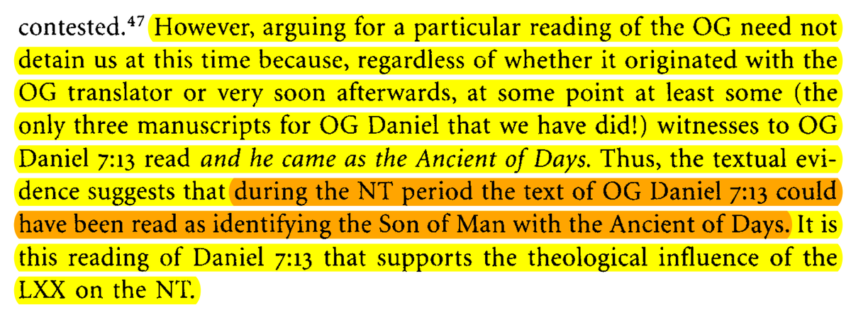 DeliciousOW's tweet photo. @JordanAcademia0 The authority to forgive sins comes from his identification as the Second Power in Heaven of Daniel  7 who in the OG is identified as the Ancient of Days.
@mbird12 https://t.co/KC6ydMtUQ8